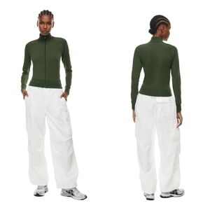 Aritzia TNA Stunt Parachute Pants White Baggy Utility Streetwear Women’s XS